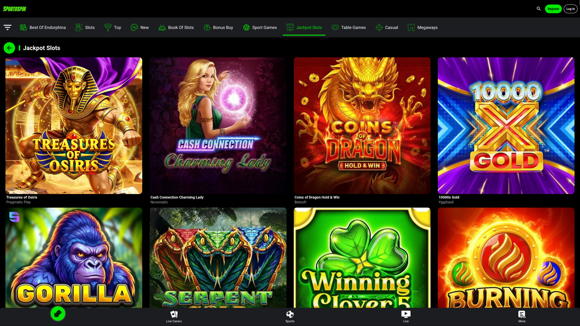 Sportospin Casino Desktop Jackpot