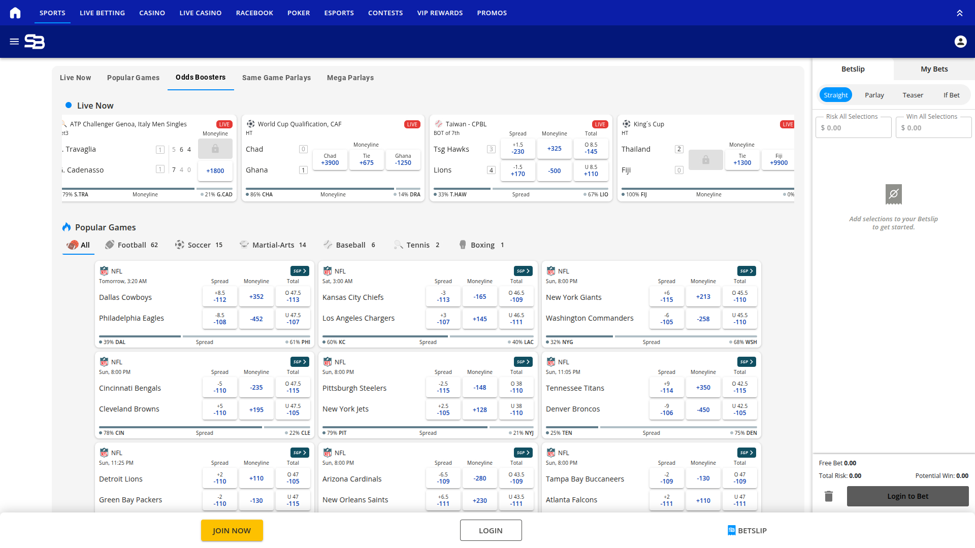 Sports sur ordinateur du casino de paris sportifs