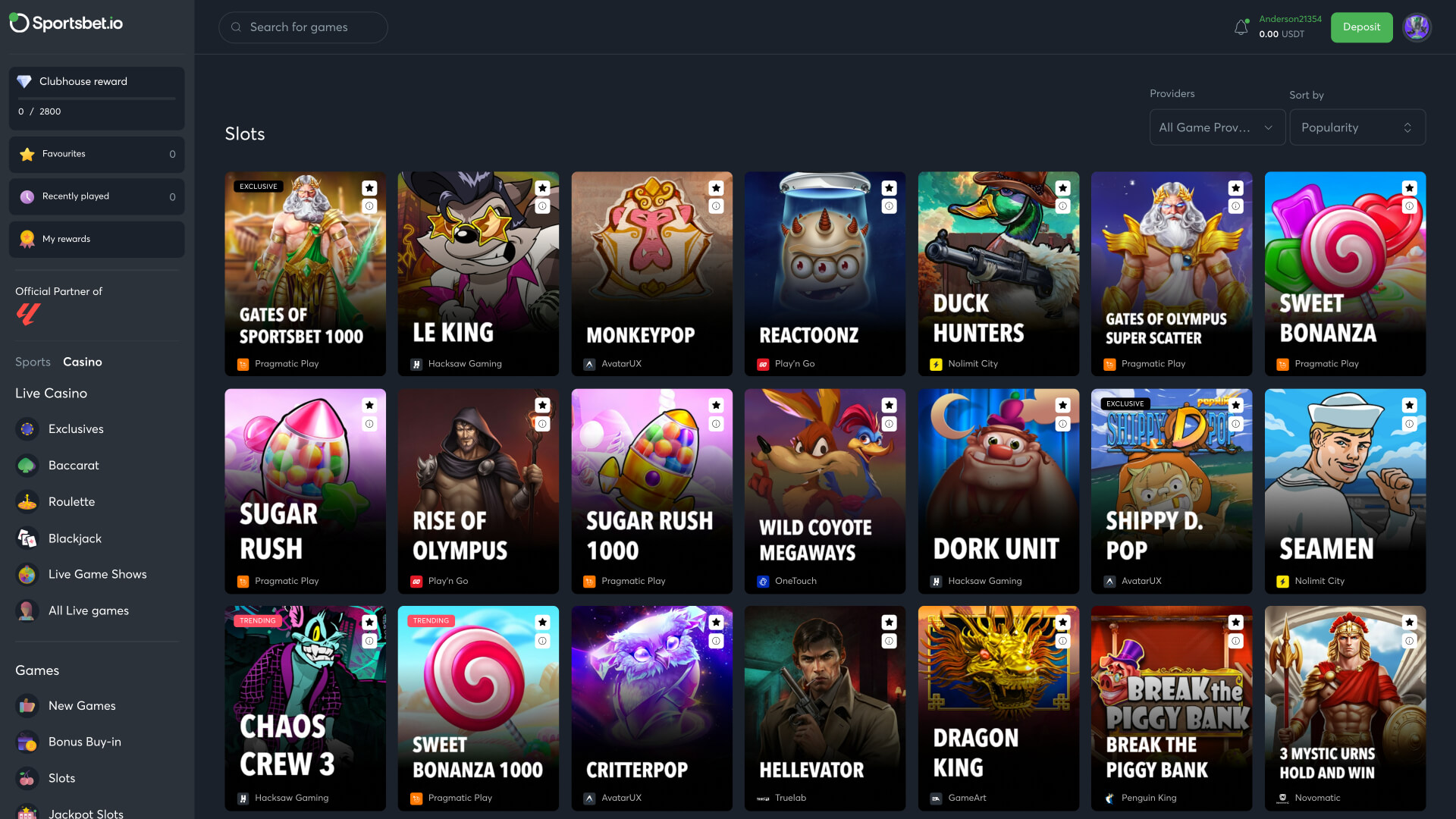 Sportsbet.io Desktop Games