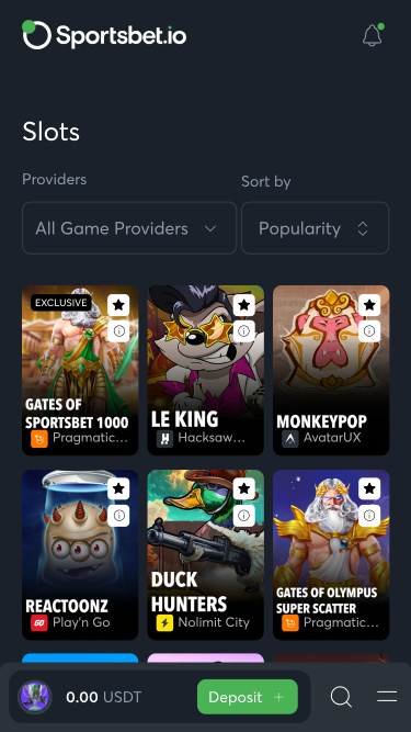 Sportsbet.io Mobile Games