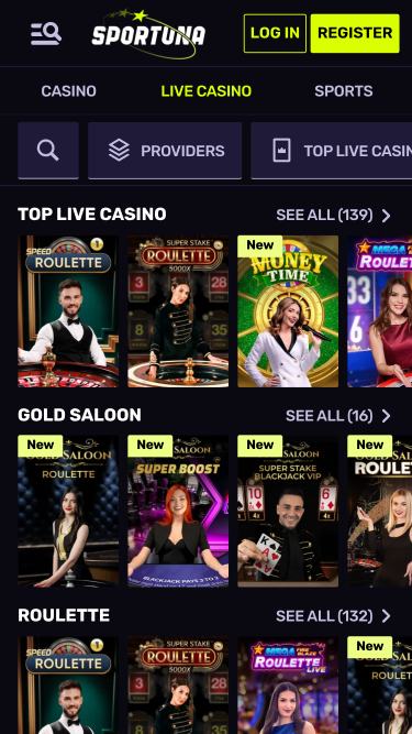 Sportuna Mobile LIve Dealer
