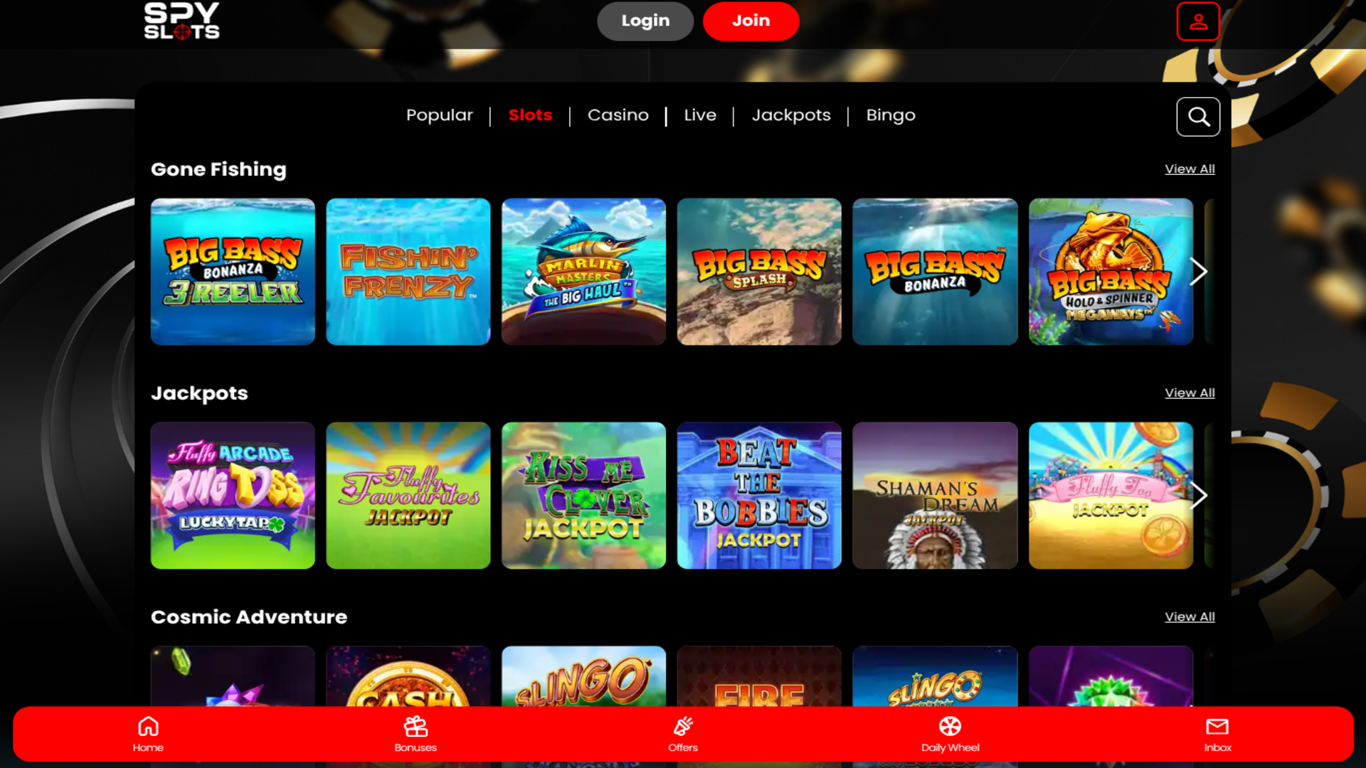 Juegos de escritorio Spy Slots