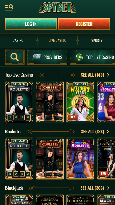 Spybet Casino Mobile Croupier dal vivo