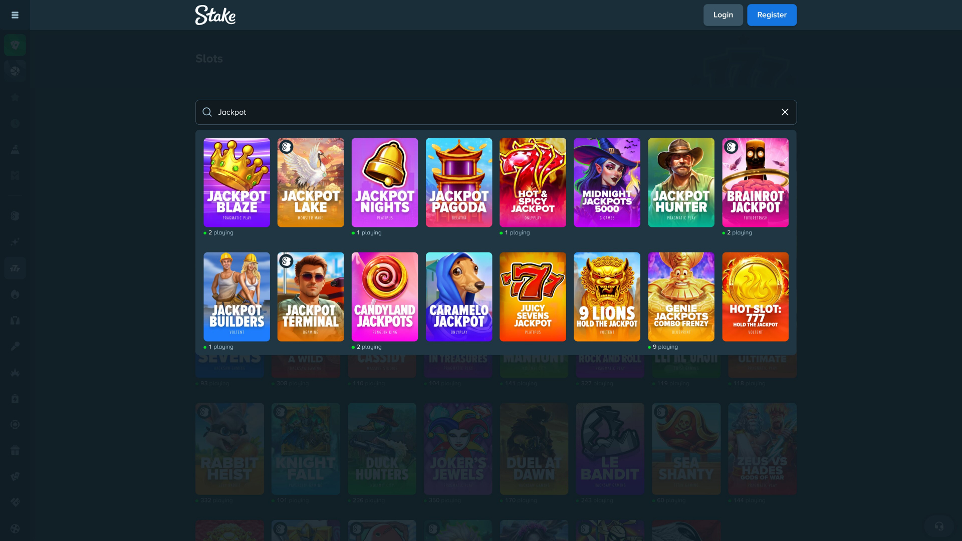 Stake Casino Desktop Jackpot