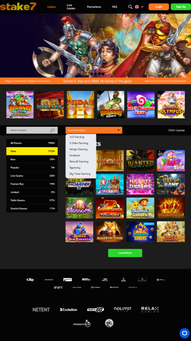 Développeurs de jeux mobiles de Stake7 Casino