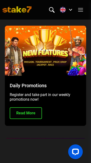 Promotions mobiles de Stake7 Casino