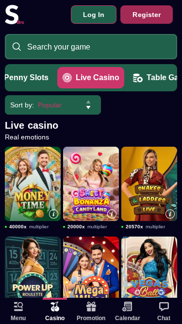 Live Dealer screenshot of Stakebro Casino for Mobile