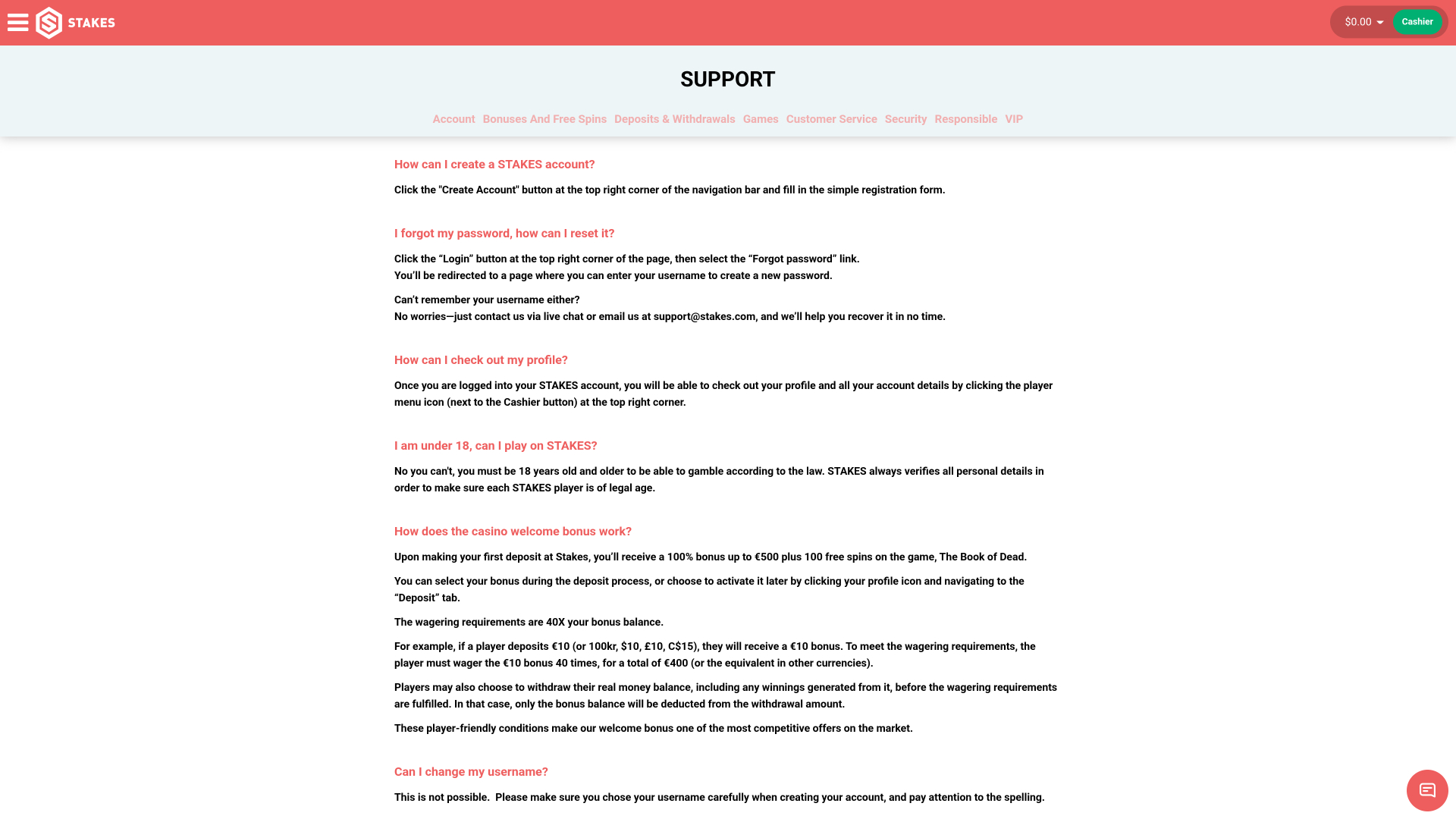 Assistance informatique pour Stakes Casino