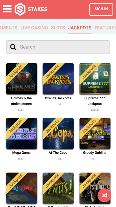Stakes Casino Mobile Jackpot