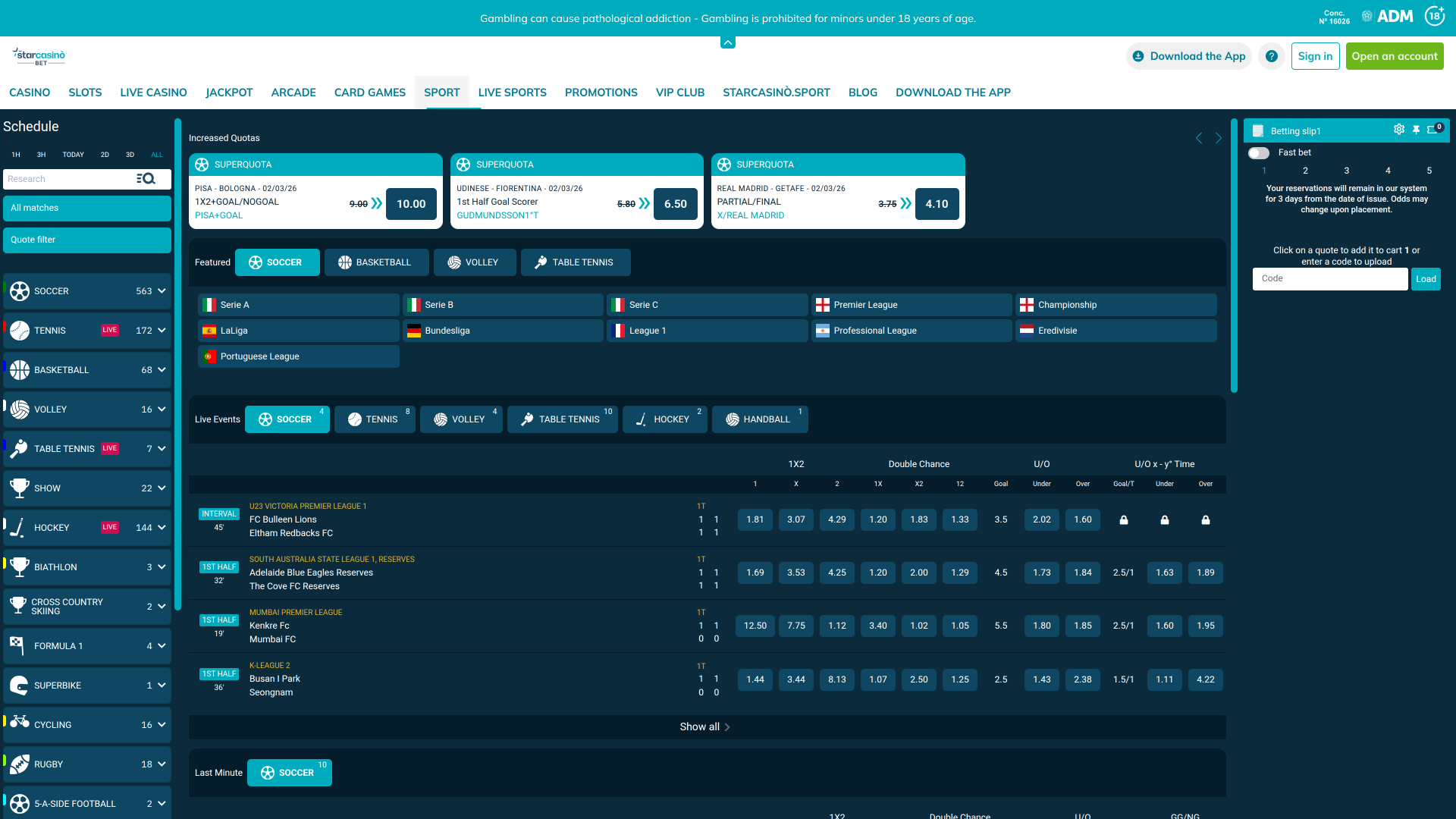 Star Casino Desktop Sports