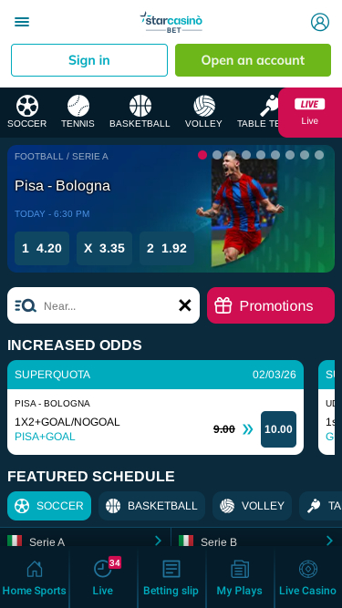 Star Casino Mobile Sports