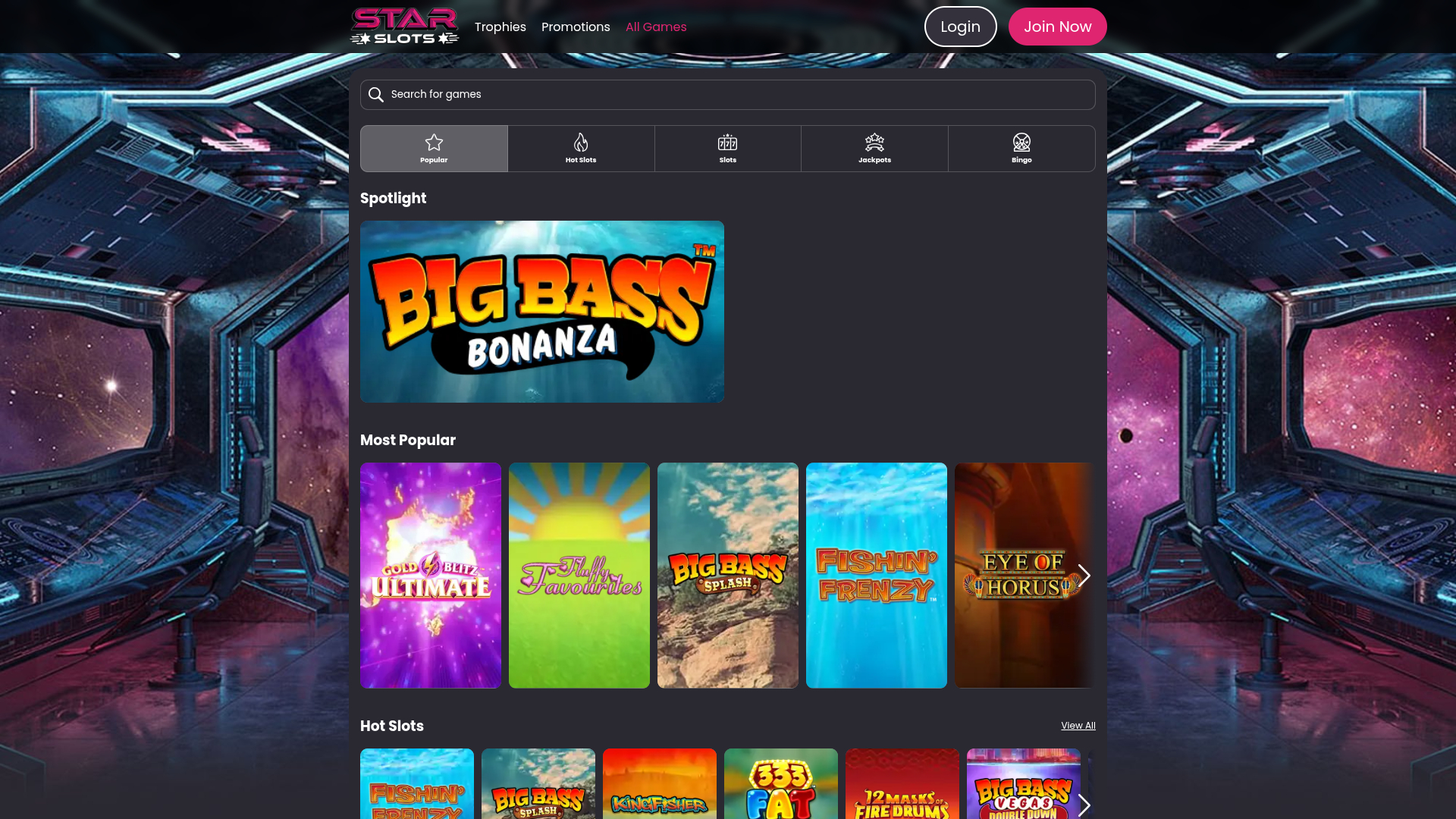 Giochi desktop di Star Slots