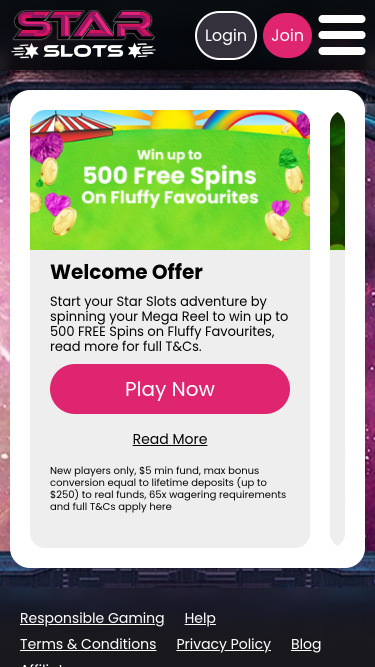 Promozioni mobile di Star Slots