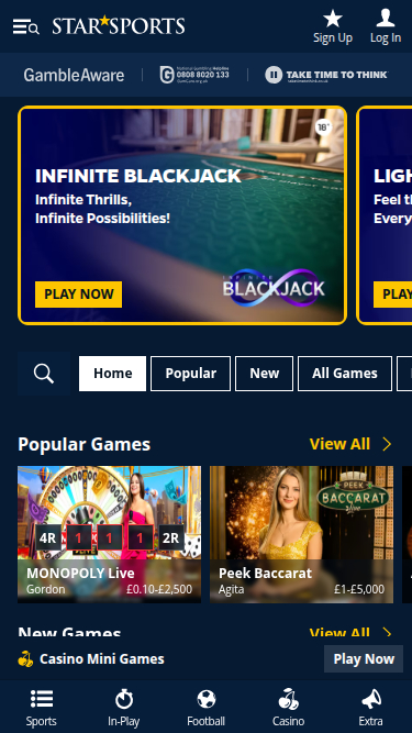 Croupier en direct mobile de StarSports Casino