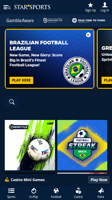 Jeux virtuels mobiles de StarSports Casino