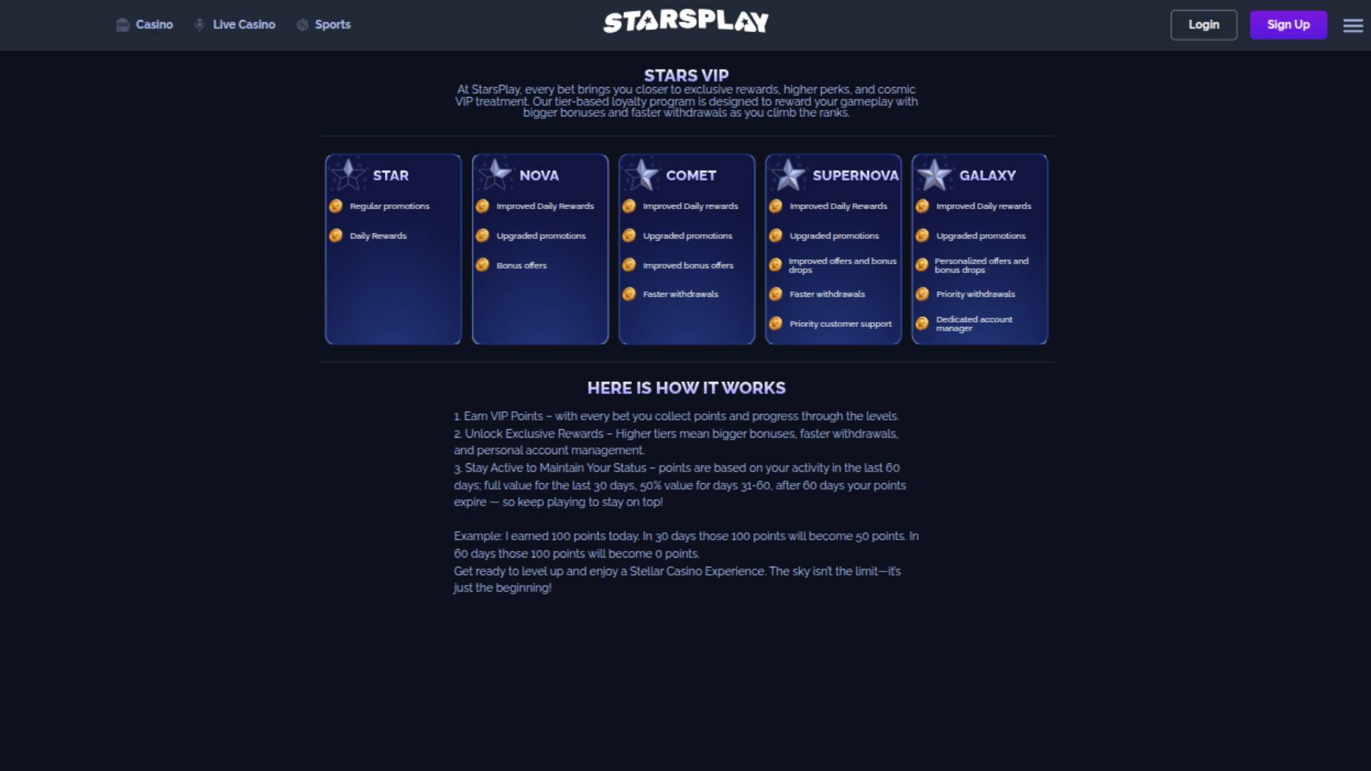 Programme VIP StarsPlay
