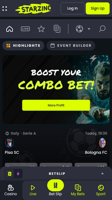 Starzino Casino Mobile Sports