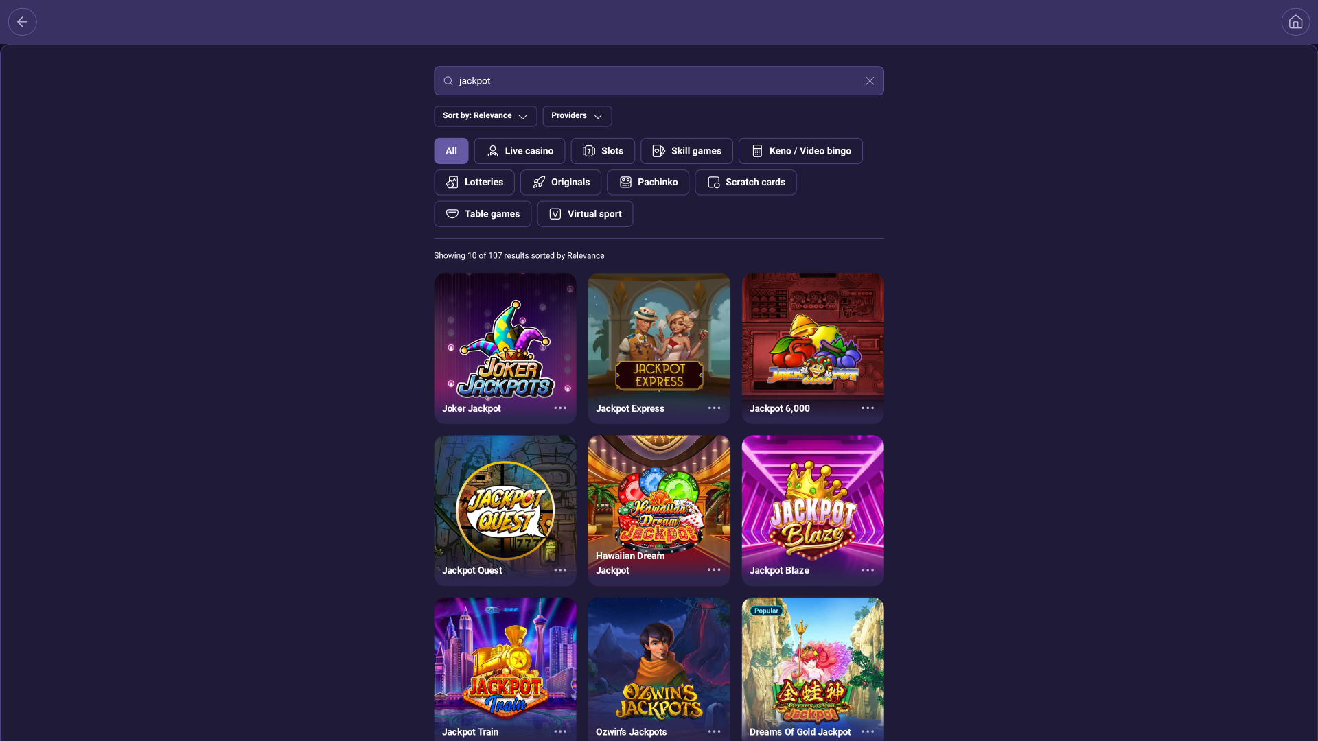 Screenshot del jackpot di StealthBet Casino