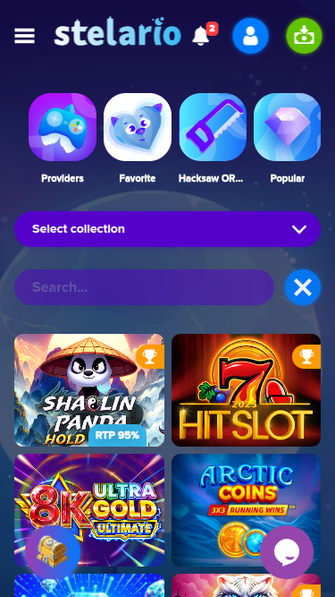 Stelario Casino Mobile Jackpot