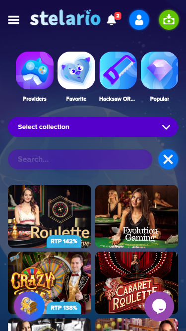 Stelario Casino Mobile Live Dealer