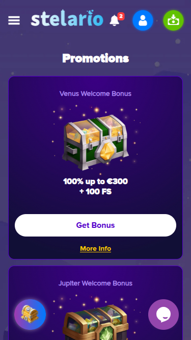 Stelario Casino Mobile Promotions