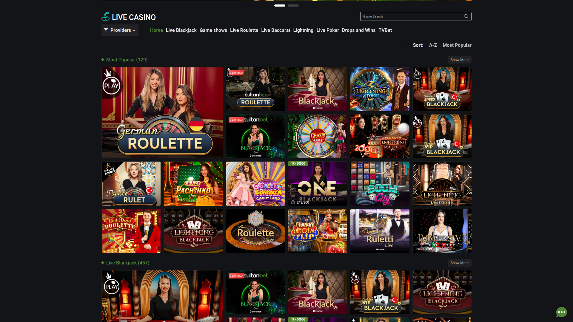 Crupier en vivo de escritorio de Sultanbet Casino