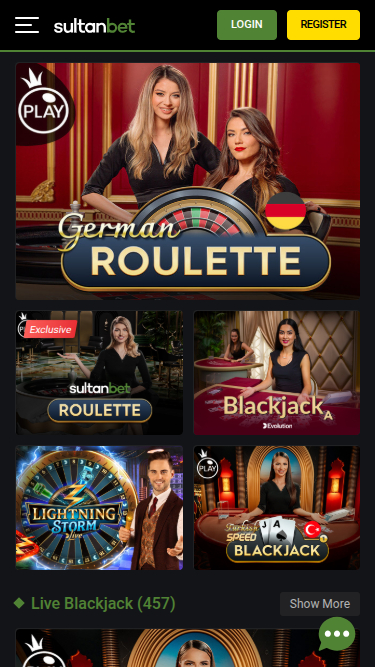 Crupier en vivo móvil de Sultanbet Casino