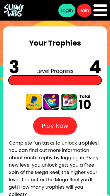 Мобильные трофеи Sunny Wins