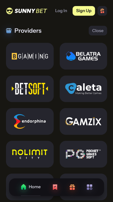 Développeurs de jeux mobiles de casino SunnyBet