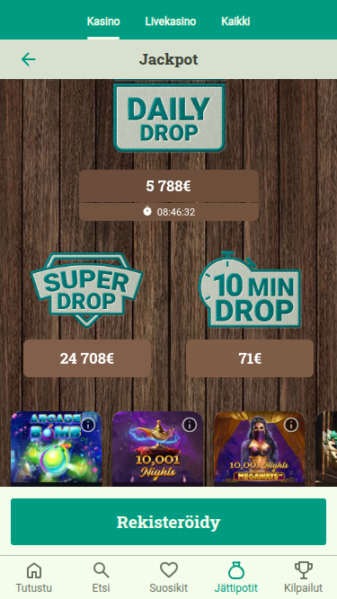 Jackpot mobile de SuomiKasino