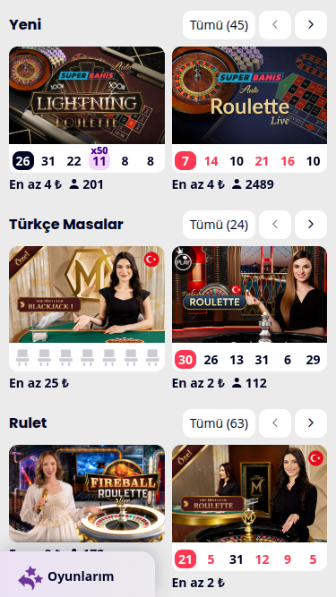 Dealer live mobile di Superbahis