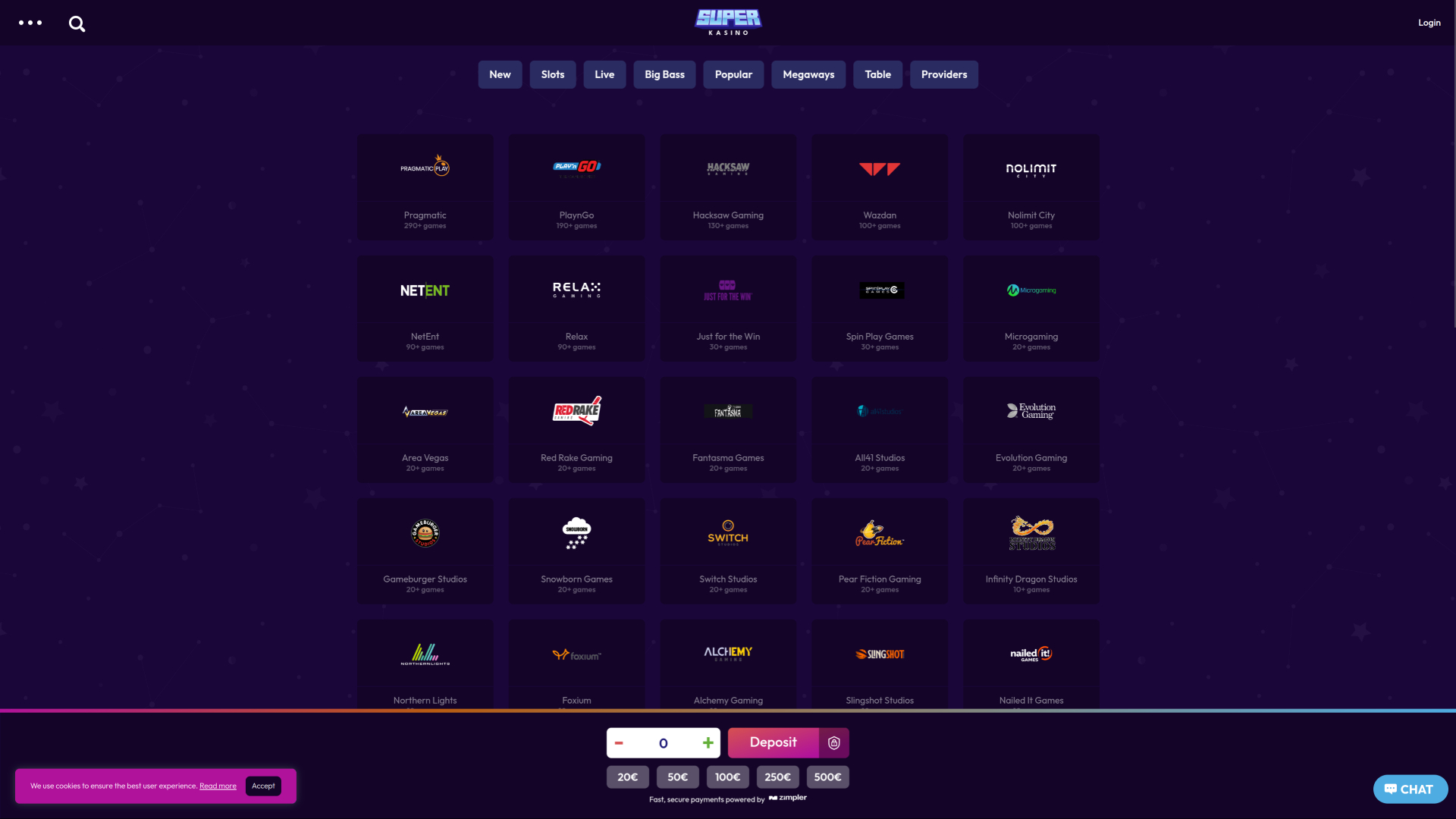 Développeurs du jeu de casino Superkasino pour ordinateur