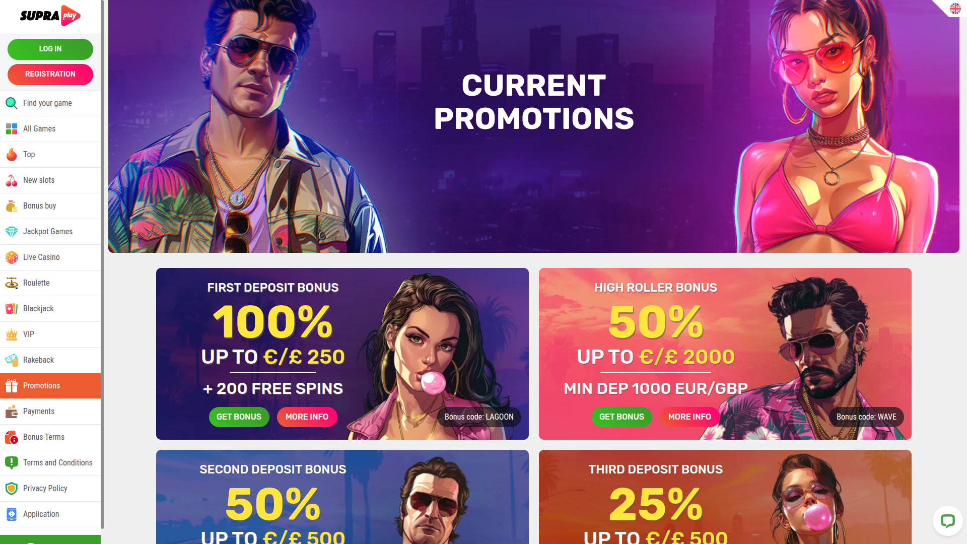 Десктопные акции SupraPlay Casino