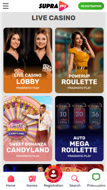 Мобильный живой дилер SupraPlay Casino