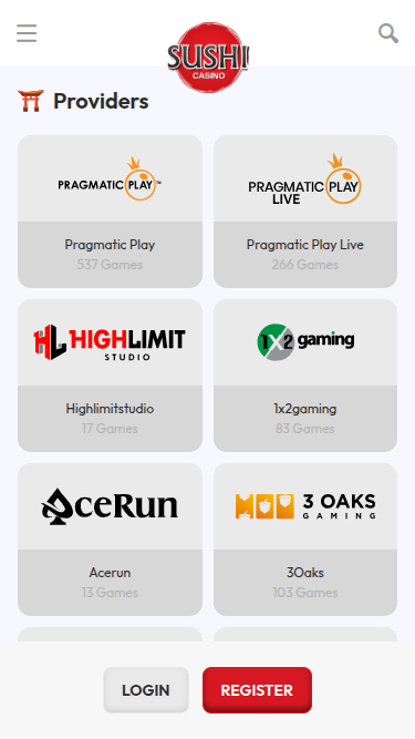 Développeurs de jeux mobiles de Sushi Casino