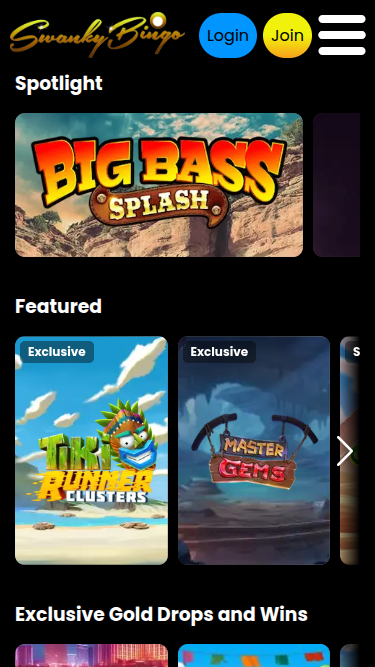 Juegos móviles de Swanky Bingo