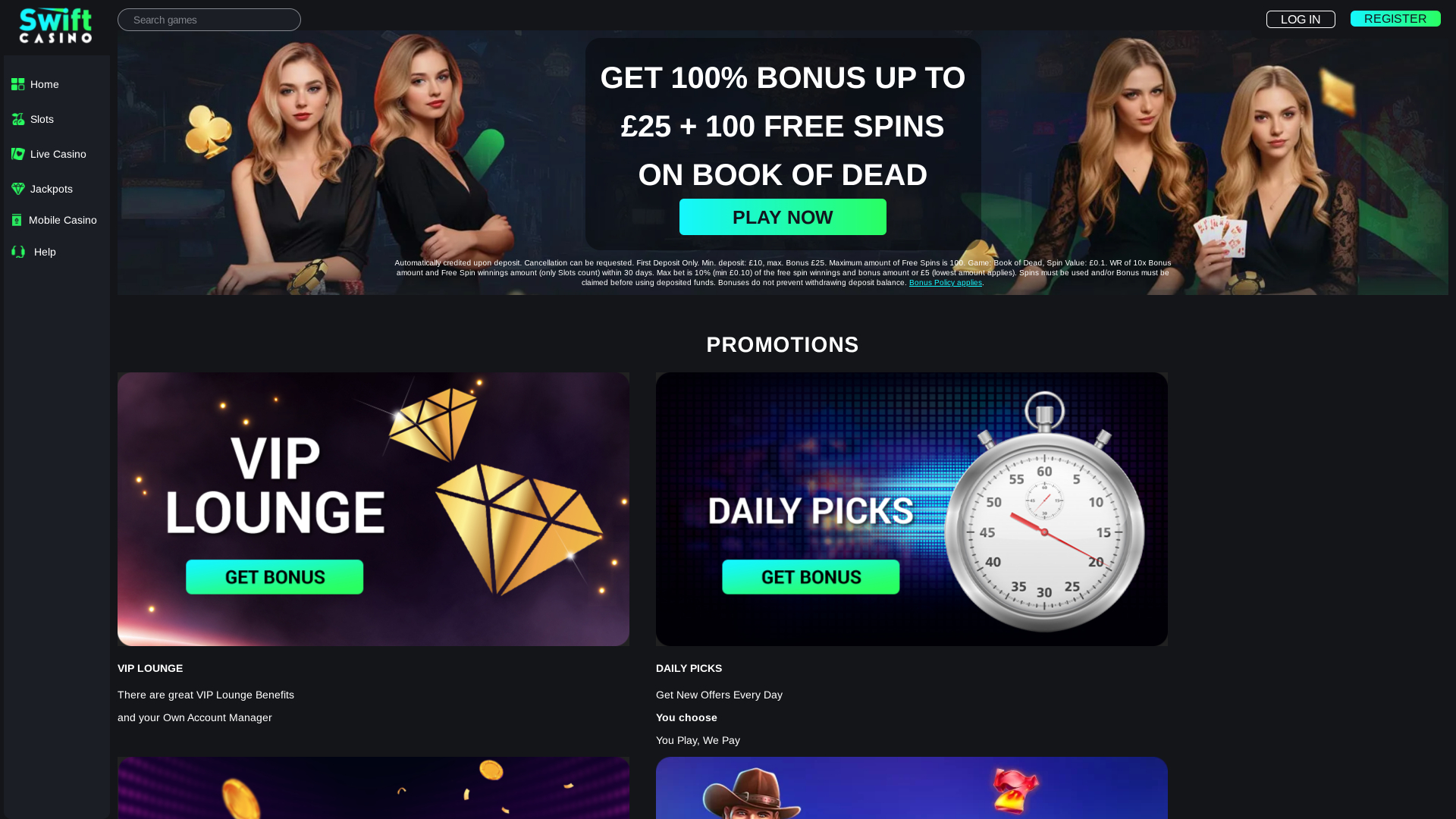 Swift Casino Desktop Promotions