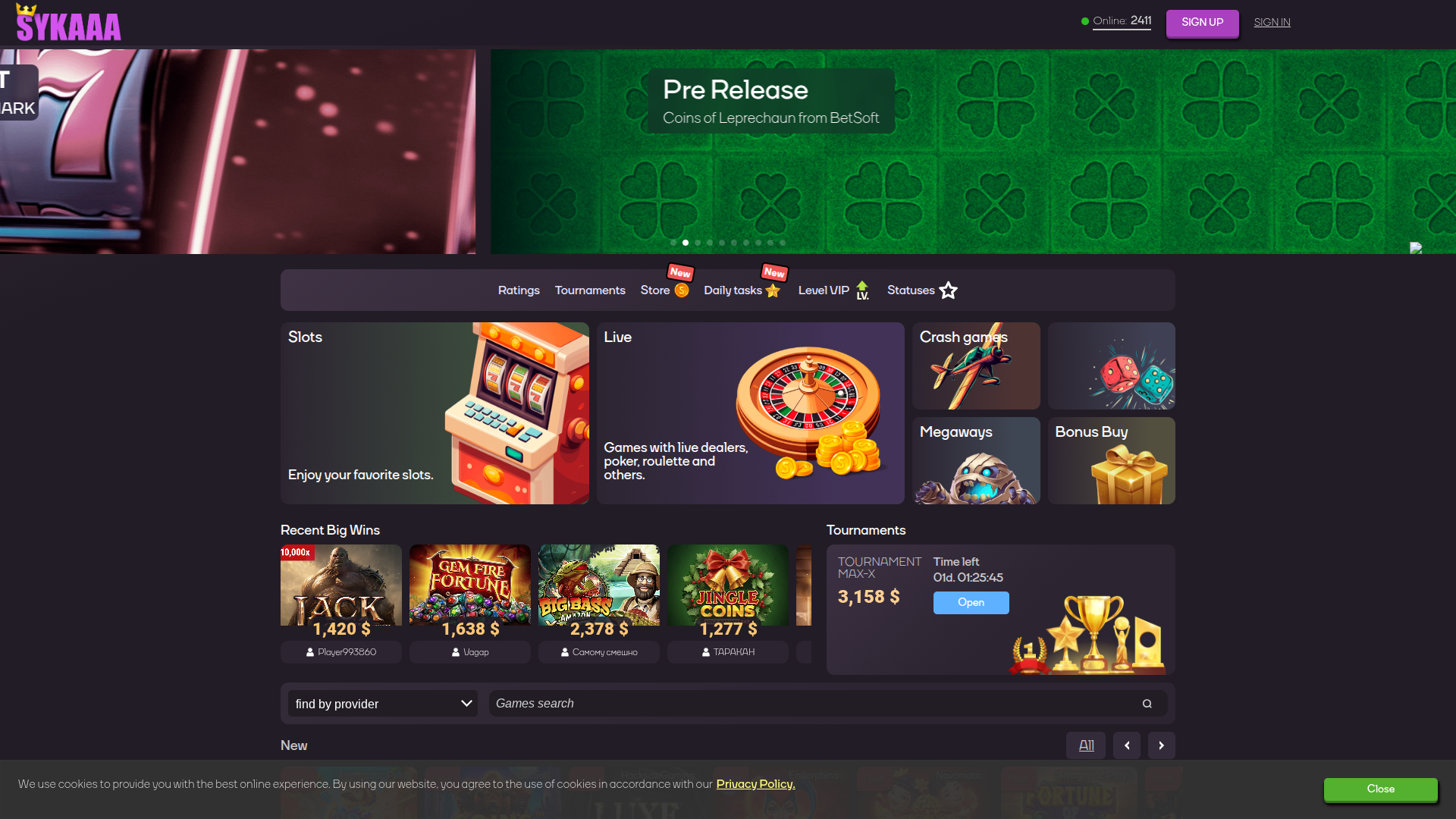 Page d'accueil de bureau de Sykaaa