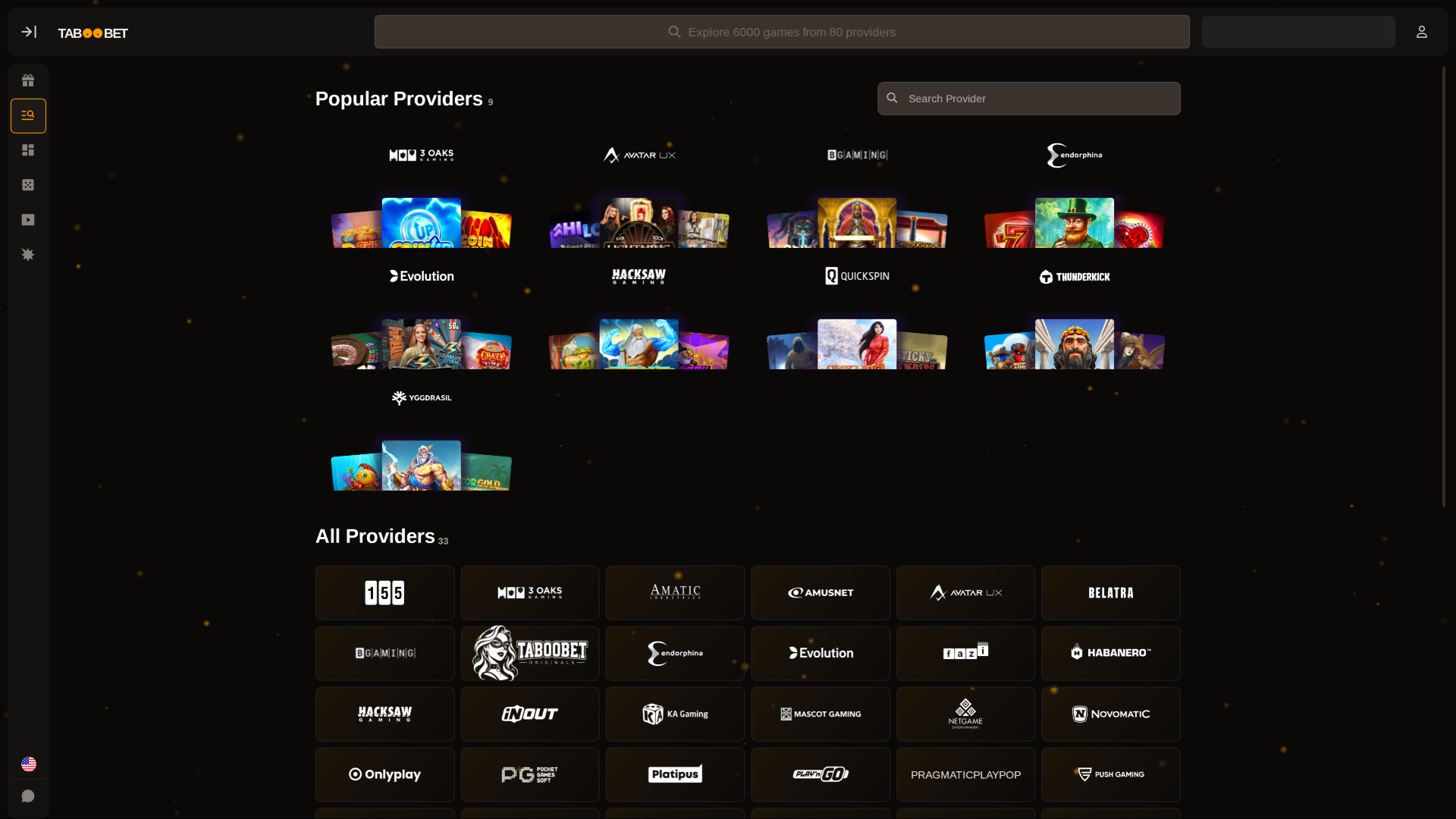 Entwickler von TabooBet Casino Desktop-Spielen