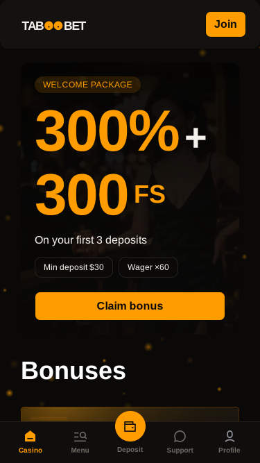 TabooBet Casino Mobile-Aktionen