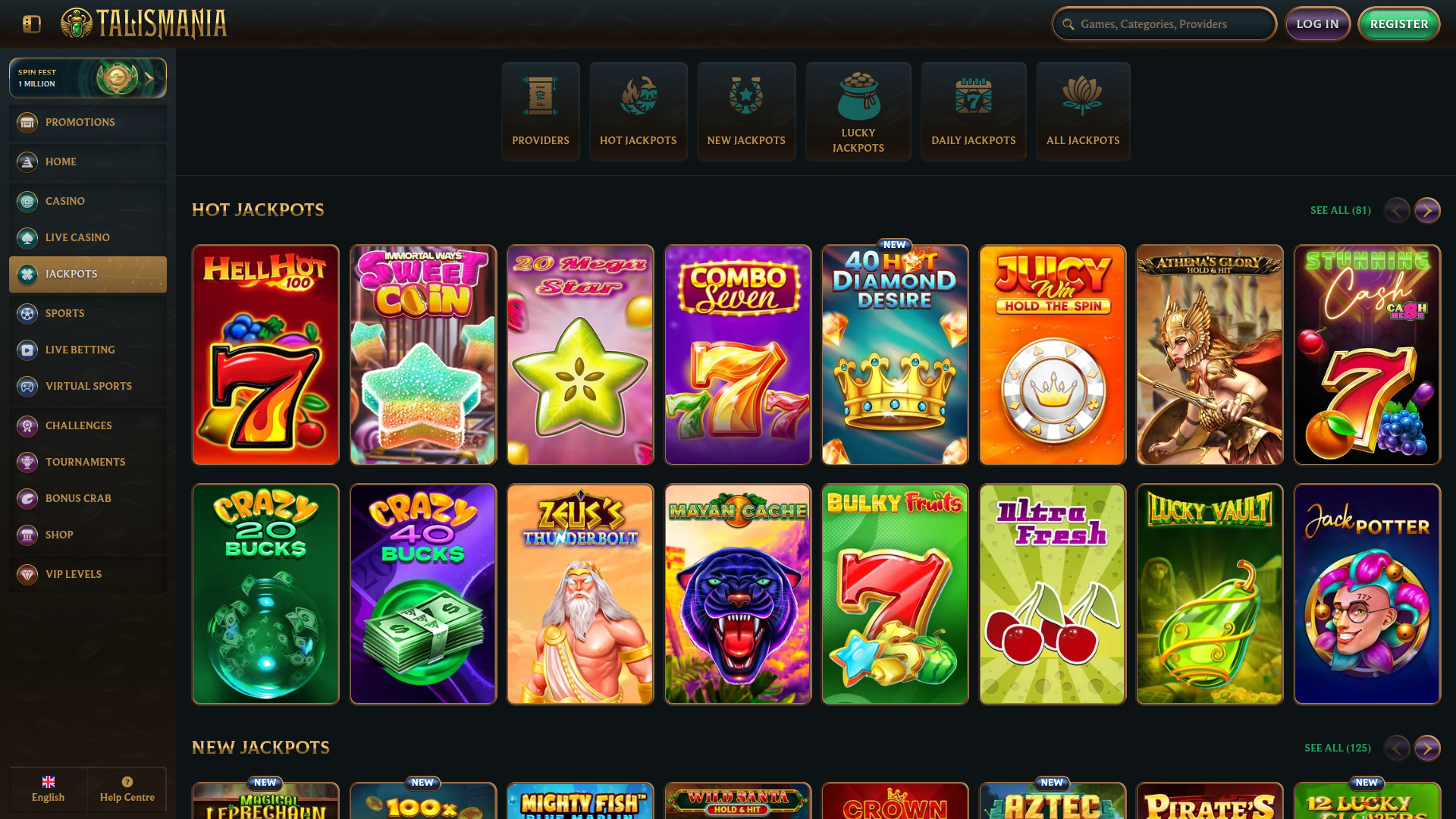 Bote de escritorio de Talismania Casino