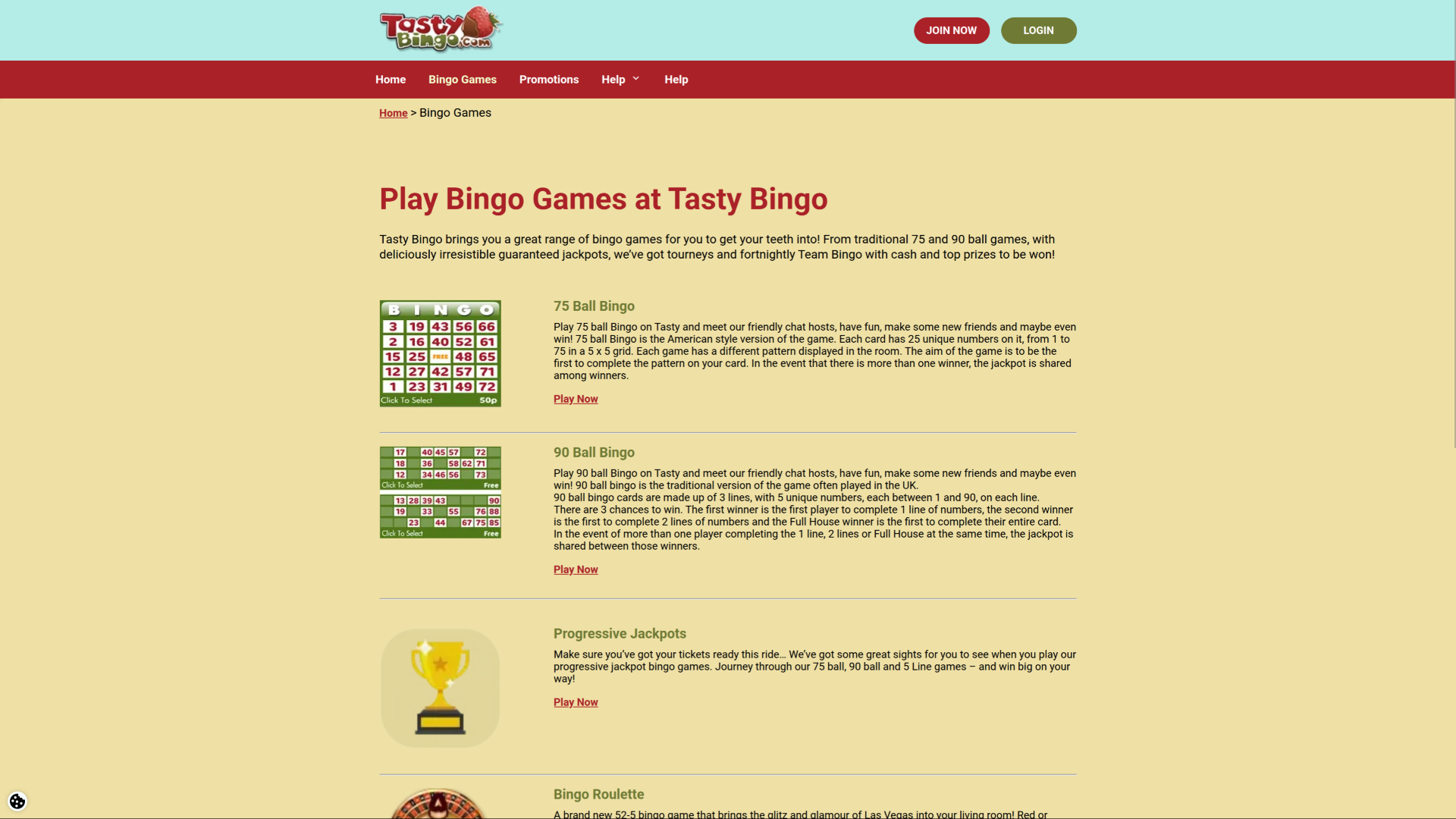 Игры для компьютеров Tasty Bingo