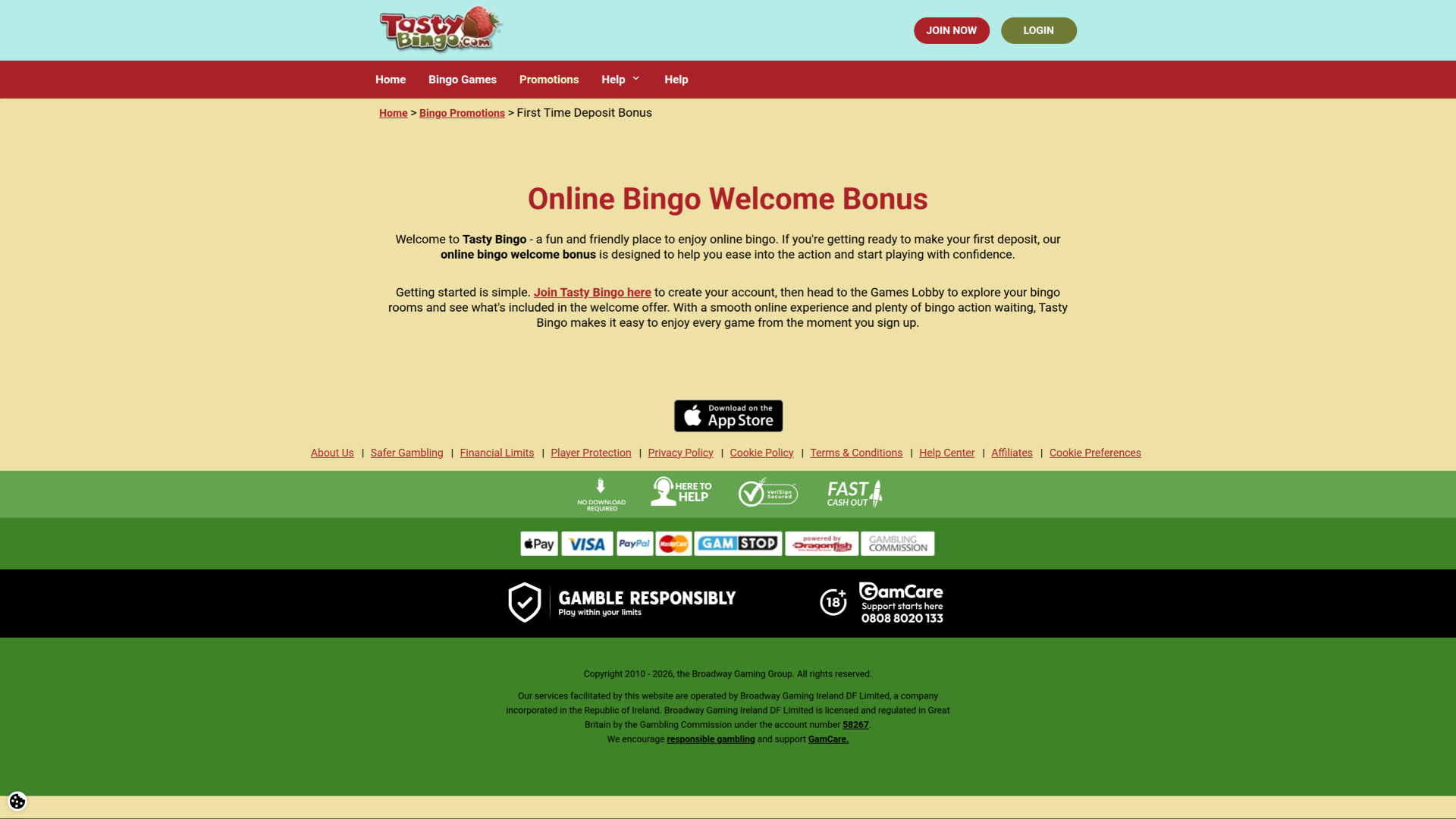 Акции для компьютеров Tasty Bingo