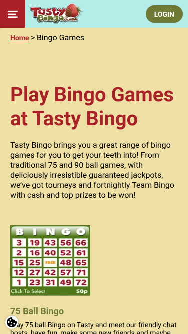 Мобильные игры Tasty Bingo