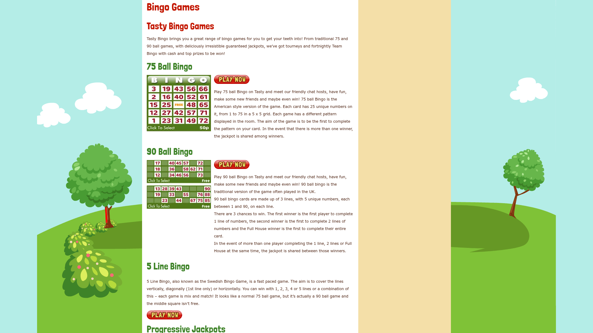 Jeux de bureau de Tasty Bingo