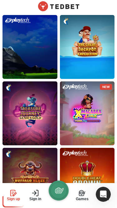 Jackpot mobile de TedBet Casino