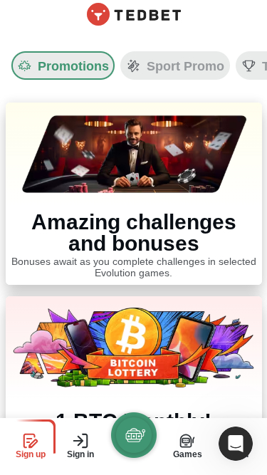 Promotions mobiles de TedBet Casino