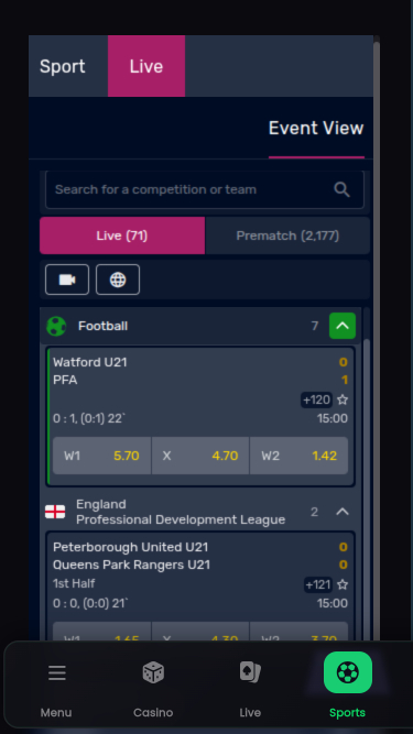 Scommesse sportive online su dispositivi mobili