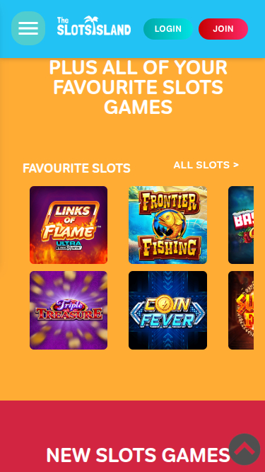 Jeux mobiles de The Slots Island Casino