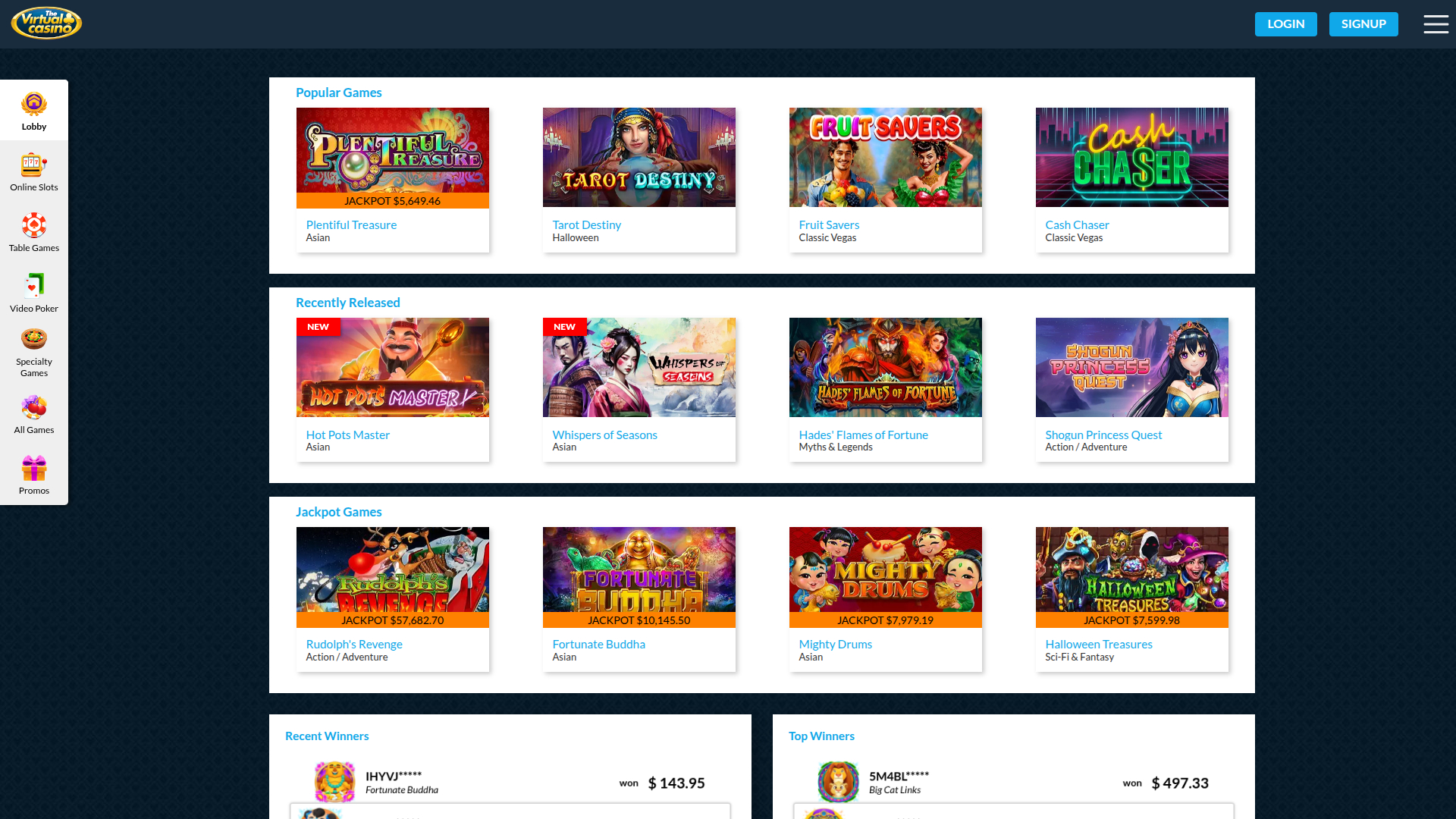 Jeux de bureau de The Virtual Casino